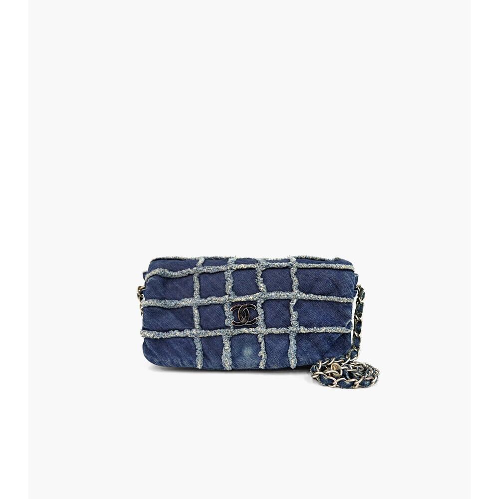 CHANEL Denim Shoulder Bag A-A22630